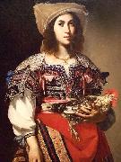 Massimo Stanzione Woman in Neapolitan Costume Spain oil painting artist
